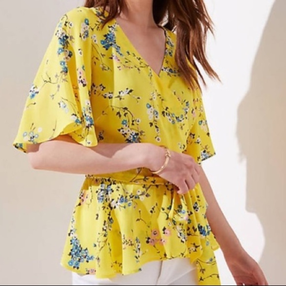 Loft Wrap Peplum Top